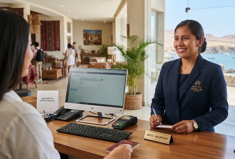 Recepcionista - Atención al Cliente MYSTIC PARACAS HOTEL